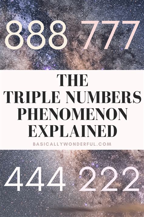 The Seeing Triple Numbers Phenomenon Explained.